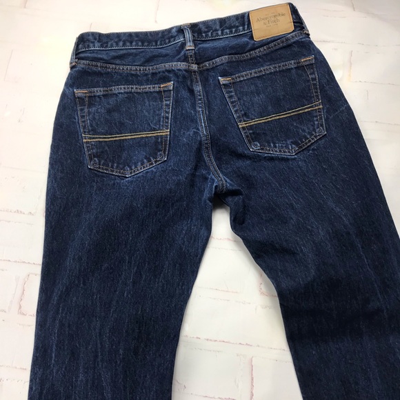 Abercrombie & Fitch: Mens Button Fly Classic Straight jeans size 33x32 - Picture 5 of 7
